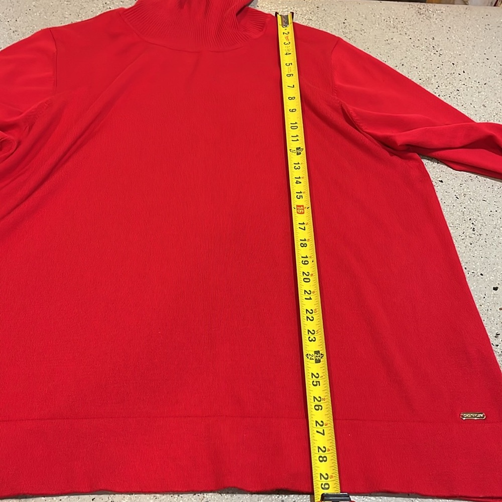CALVIN KLEIN RIBBED TURTLENECK SWEATER HOLIDAY RED PLUS SIZE 2X - Picture 12 of 13